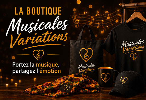 Boutique de la chorale gospel Musicales Variations en Vendée